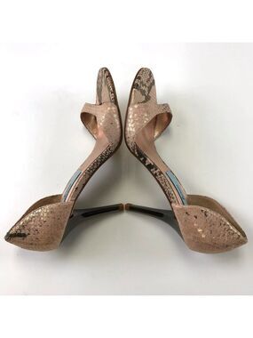 Marciano rose gold python print heels Size 6